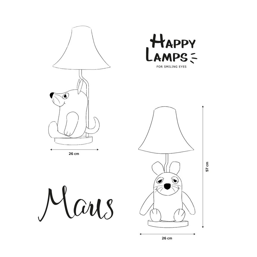 Happy Lamps - LED Dječja stolna lampa MOUSE FROM SENDUNG MIT DER MAUS LED/5,4W/230V miš