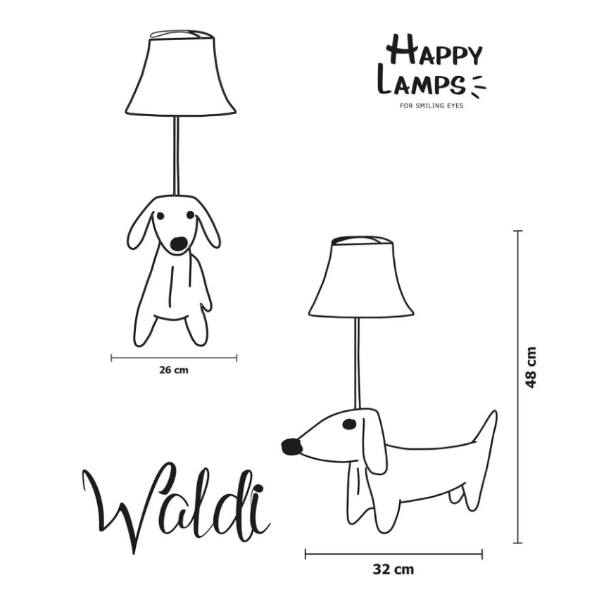 Happy Lamps - LED Dječja stolna lampa WALDI LED/5,4W/230V jazavčar