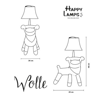 Happy Lamps - LED Dječja stolna lampa WOLLE LED/5,4W/230V ovca