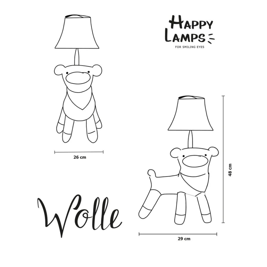 Happy Lamps - LED Dječja stolna lampa WOLLE LED/5,4W/230V ovca