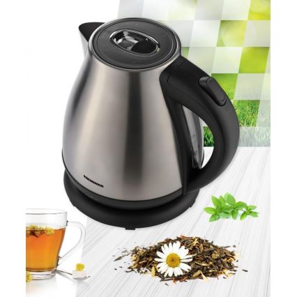 Heinner HEK-17IX - Električno kuhalo za vodu 1,7 l 2200W/230V matirani krom/crna
