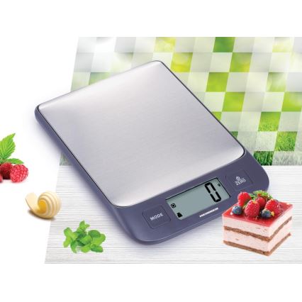 Heinner HKS-5IXBK - Digitalna kuhinjska vaga 2xAAA siva/matni krom