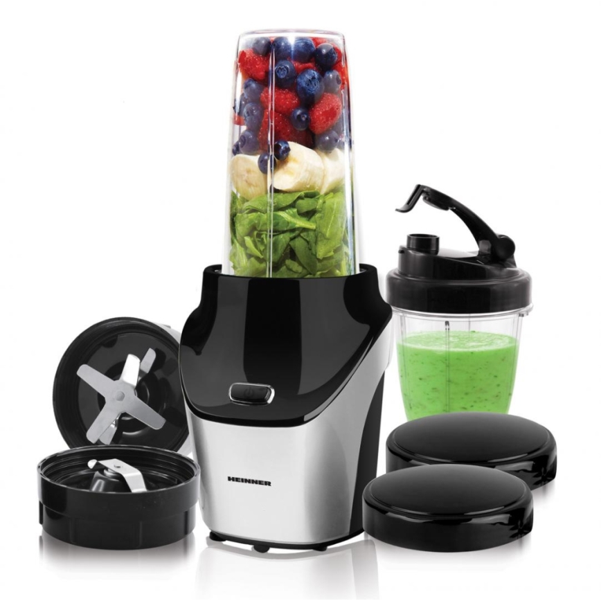 Heinner HSB-T1000SS - Nutri mikser za smoothie 1000W/230V matni krom/crna