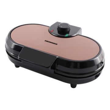 Heinner HWF-1000CR - Aparat za vafle 1000W/230V crna/ružičasto-zlatna