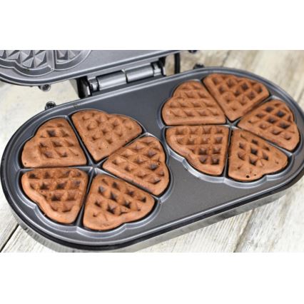 Heinner HWF-1000CR - Aparat za vafle 1000W/230V crna/ružičasto-zlatna