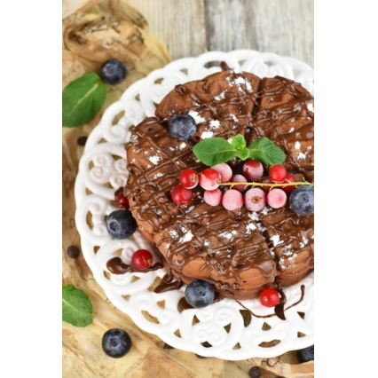 Heinner HWF-1000CR - Aparat za vafle 1000W/230V crna/ružičasto-zlatna