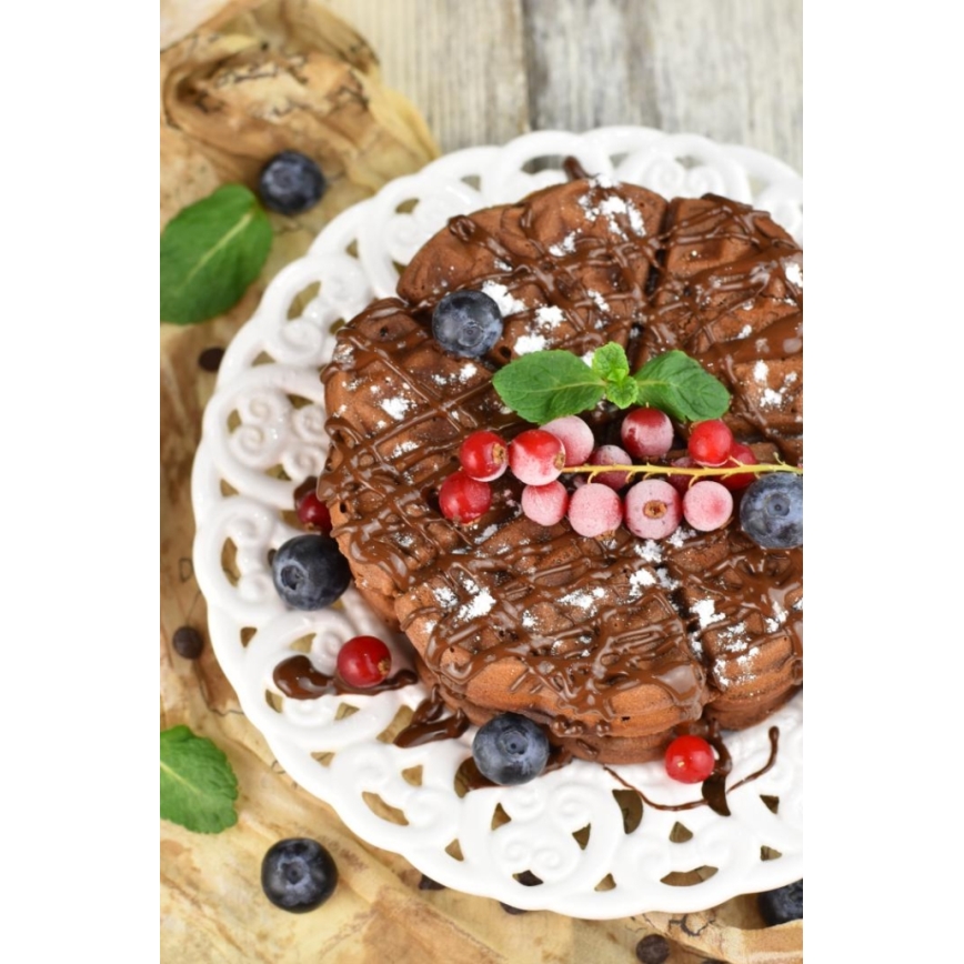 Heinner HWF-1000CR - Aparat za vafle 1000W/230V crna/ružičasto-zlatna