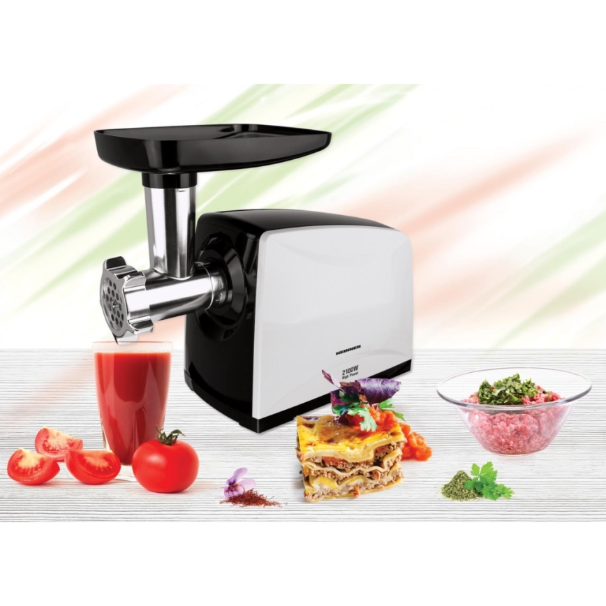 Heinner MG-2100BKWH - Mlin za meso 2100W/230V crna/bijela