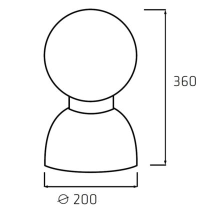 Helios 306-WLG223 - LED vanjsko tehničko osvjetljenje WORK GLOBE 2 LED/23W/230V IP44