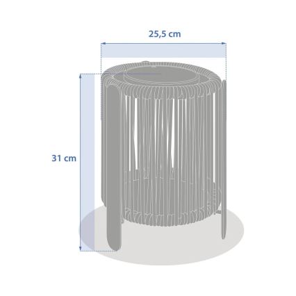 Hesperide - LED solarna lampa LINY LED/3,7V 2600 mAh IP54 antracit