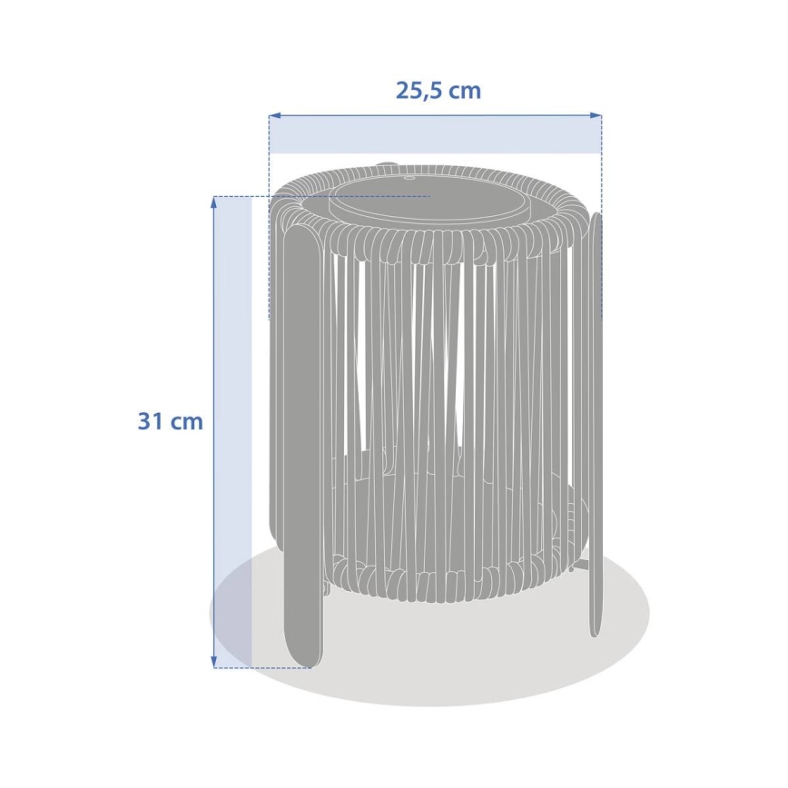 Hesperide - LED solarna lampa LINY LED/3,7V 2600 mAh IP54 antracit