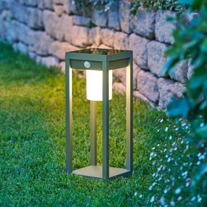 Hesperide - LED solarna svjetiljka s senzором pokreta i sumraka PIKY LED/3,7V 2600 mAh 40 cm IP65 zelena