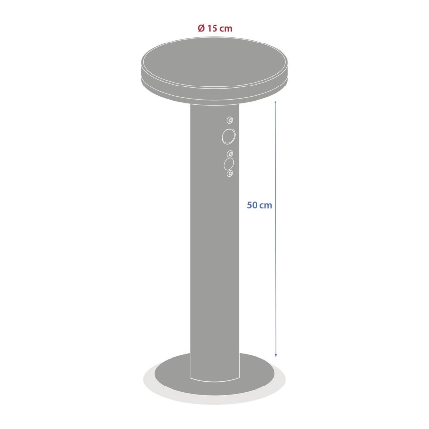 Hesperide - Solarna LED lampa s senzorom pokreta i sumraka DETEKT LED/3,7V 2600 mAh IP65