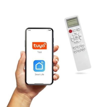 Hibridni solarni klima uređaj 5kW Tuya bijeli + daljinski upravljač