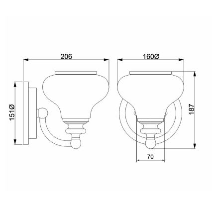 Hinkley - LED Zidna svjetiljka za kupaonicu AINSLEY 1xG9/3W/230V IP44