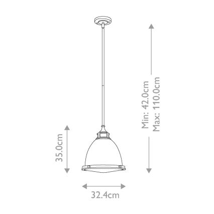 Hinkley - Viseći luster AMELIA 1xE27/60W/230V brončana