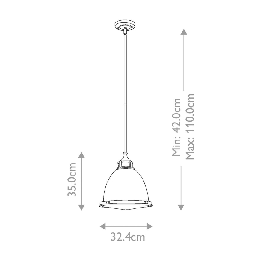 Hinkley - Viseći luster AMELIA 1xE27/60W/230V brončana