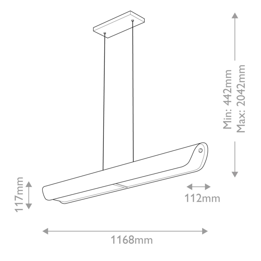 Hinkley - LED viseći luster na sajli ARCO LED/43W/230V 3000K zlatna