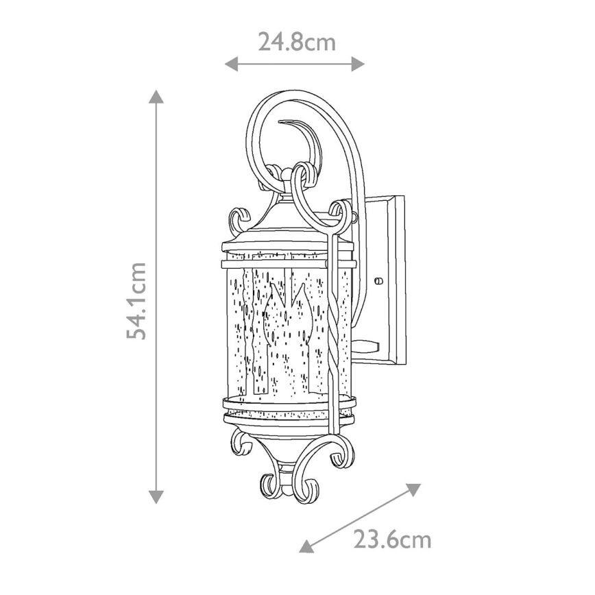 Hinkley - Vanjska zidna svjetiljka CASA 2xE14/40W/230V IP44