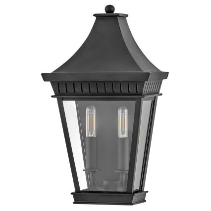 Hinkley - Vanjska zidna svjetiljka CHAPEL HILL 2xE14/40W/230V IP44 crna