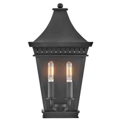 Hinkley - Vanjska zidna svjetiljka CHAPEL HILL 2xE14/40W/230V IP44 crna