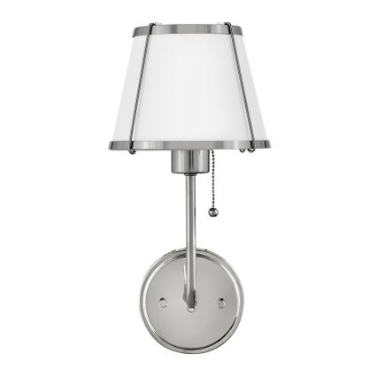 Hinkley - Zidna lampa CLARKE 1xE27/40W/230V sjajni krom/bijela