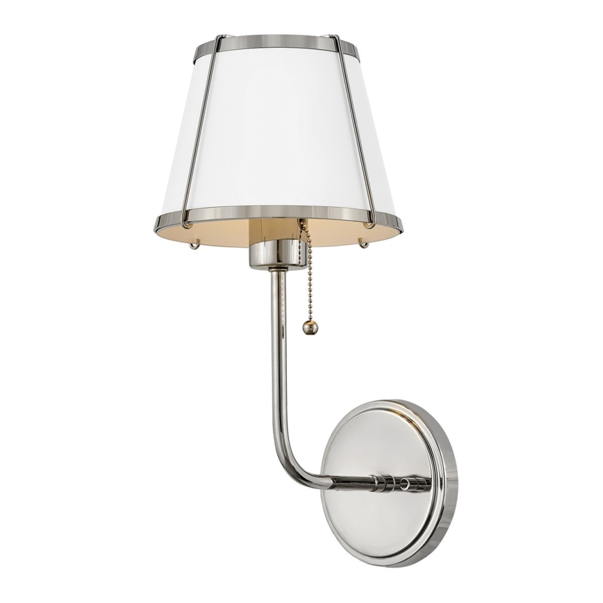 Hinkley - Zidna lampa CLARKE 1xE27/40W/230V sjajni krom/bijela