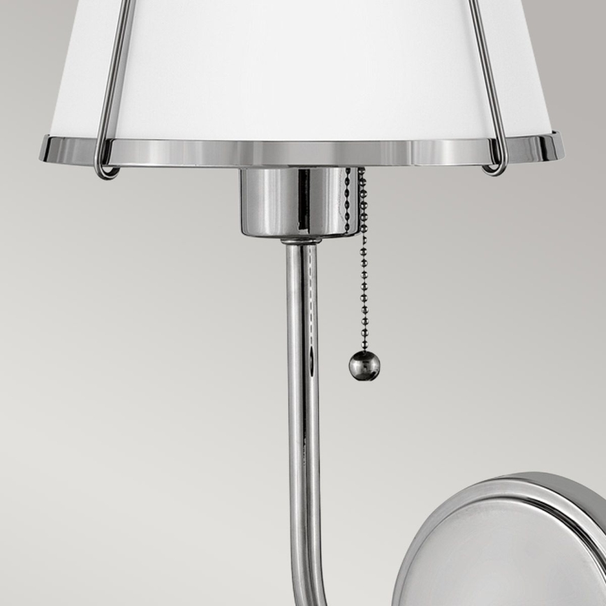 Hinkley - Zidna lampa CLARKE 1xE27/40W/230V sjajni krom/bijela