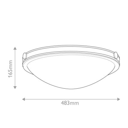 Hinkley - Stropna svjetiljka COLLIER 3xE27/40W/230V promjer 48,3 cm crna