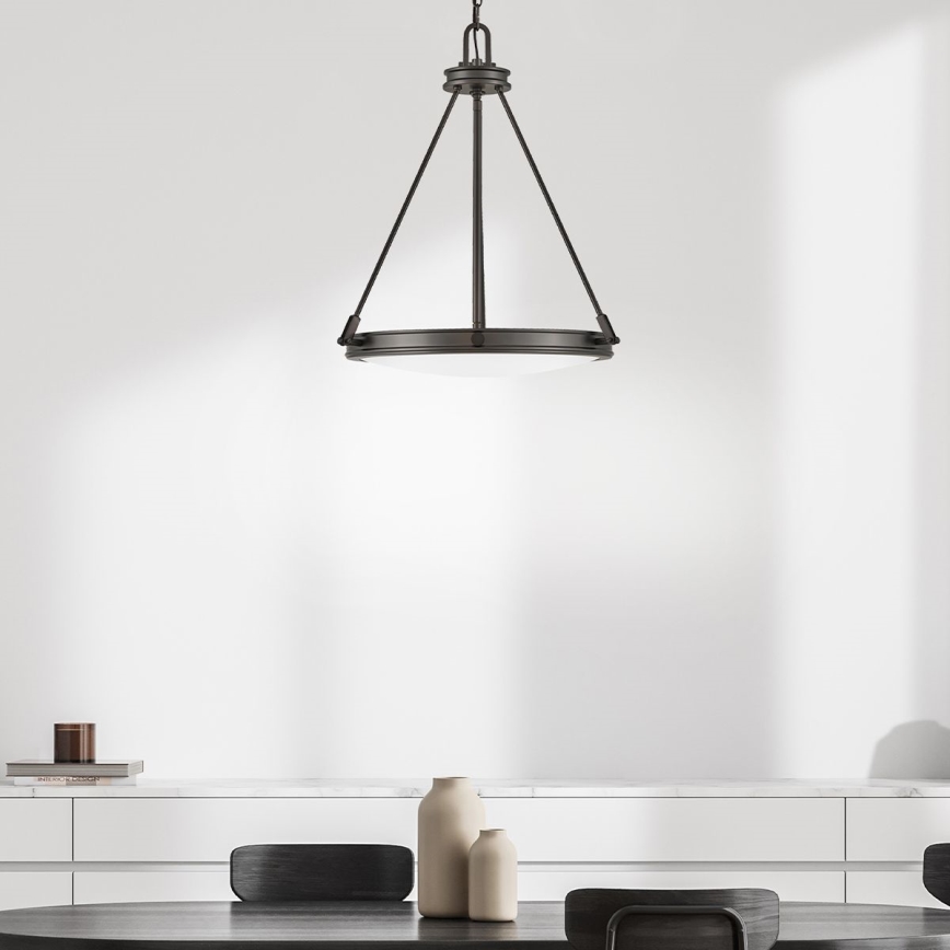 Hinkley - Luster na lancu COLLIER 4xE14/40W/230V Ø 54,3 cm crna