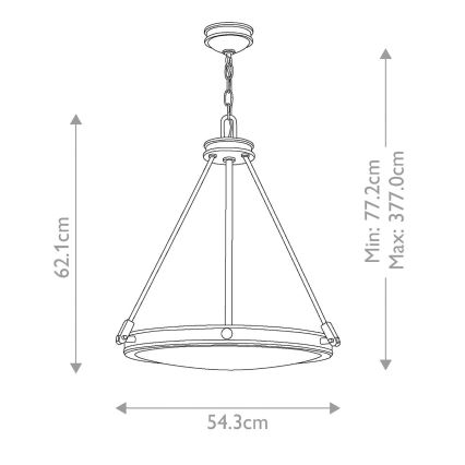 Hinkley - Luster na lancu COLLIER 4xE14/40W/230V Ø 54,3 cm crna