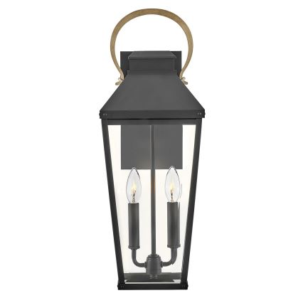 Hinkley - Vanjska zidna svjetiljka DAWSON 2xE14/40W/230V IP44 crna