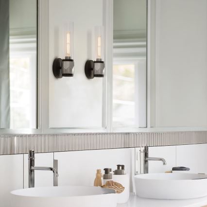 Hinkley - Kupaonska zidna svjetiljka ELLISON 1xE27/40W/230V IP44 crna