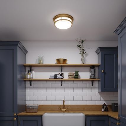 Hinkley - Kupaonska stropna svjetiljka HADLEY 3xE27/40W/230V IP44 zlatna