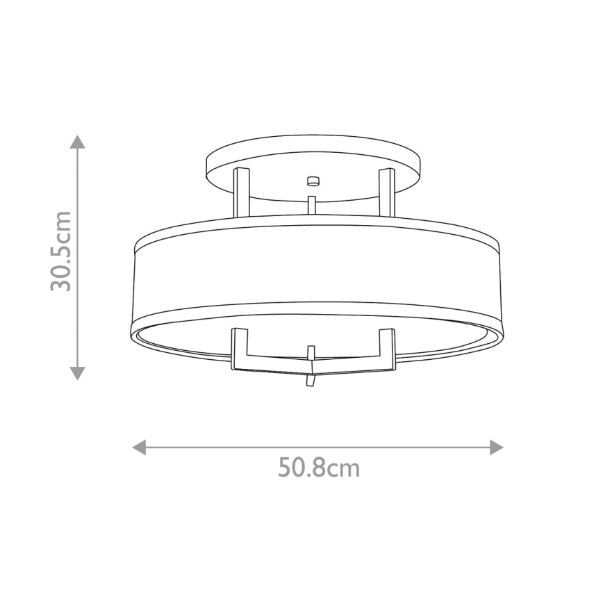 Hinkley - Stropna svjetiljka HAMPTON 3x E27/60W/230V Ø 50,8 cm zlatna