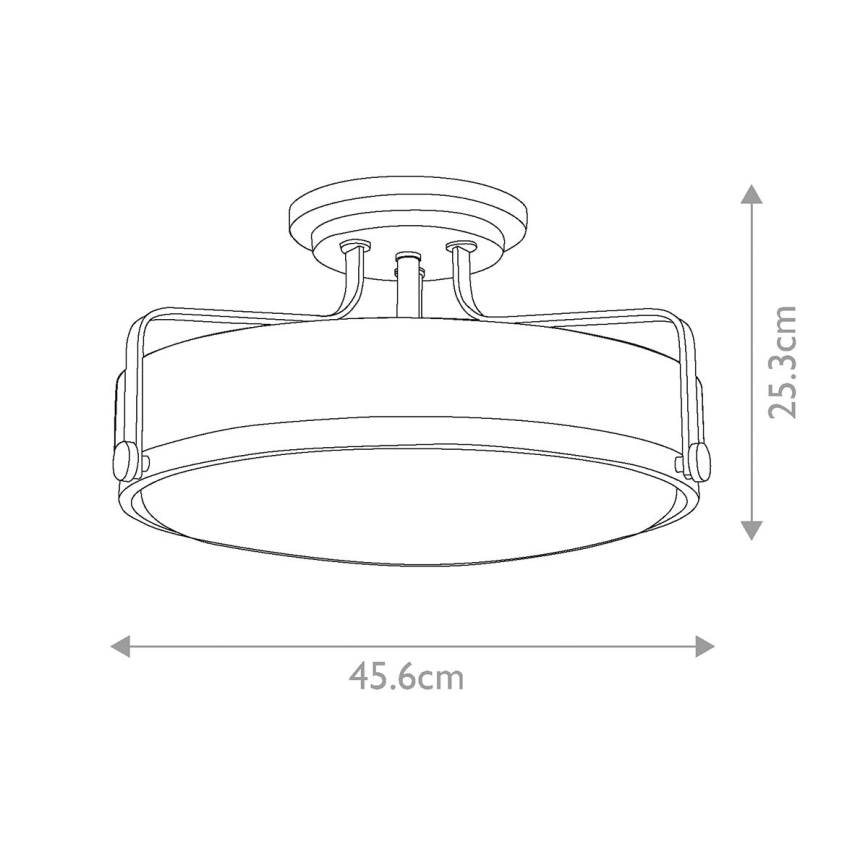 Hinkley - Nadgradna stropna svjetiljka HARPER 3xE27/60W/230V Ø 45,6 cm sjajni krom