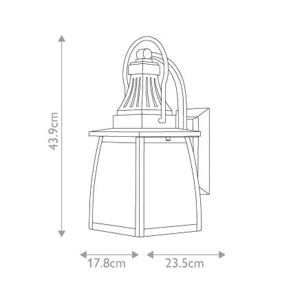Hinkley - Vanjska zidna svjetiljka MONTAUK 2xE14/60W/230V IP44