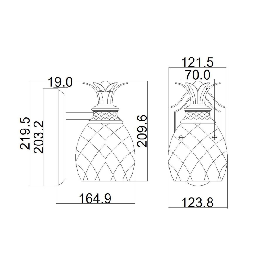 Hinkley - LED Zidna svjetiljka za kupaonicu PLANTATION 1xG9/3W/230V IP44 zlatna