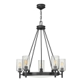 Hinkley - Luster na lancu COLLIER 5xE27/40W/230V Ø 68,5 cm crna