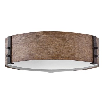 Hinkley - Stropna svjetiljka SAWYER 3xE14/40W/230V pr. 38 cm sekvoja/smeđa