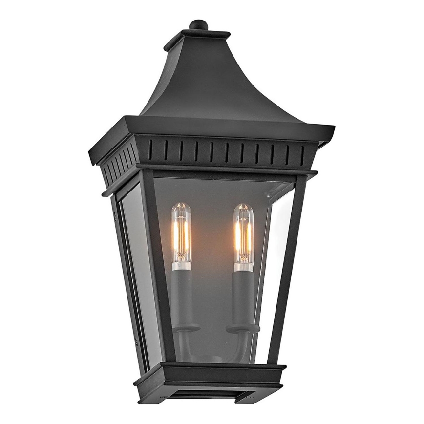 Hinkley - Vanjska zidna svjetiljka CHAPEL HILL 2xE14/40W/230V IP44 crna