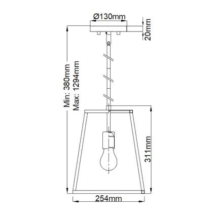 Hinkley - Viseći luster FU LIGHTON 1xE27/100W/230V bronca/crna