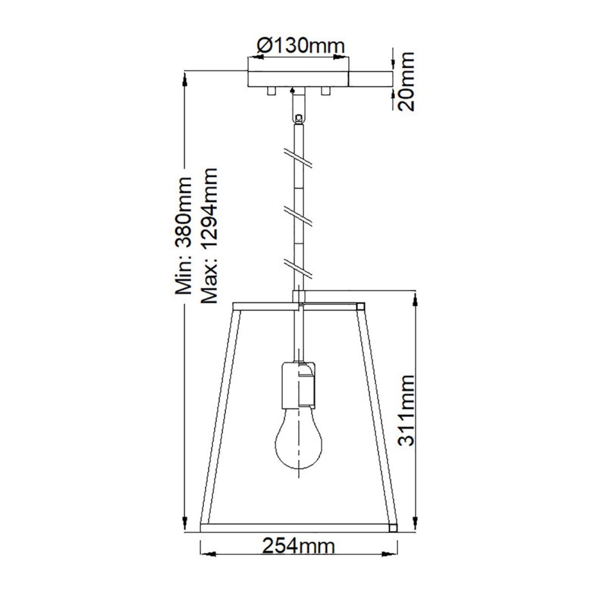 Hinkley - Viseći luster FU LIGHTON 1xE27/100W/230V bronca/crna