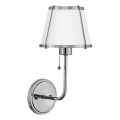 Hinkley - Zidna lampa CLARKE 1xE27/40W/230V sjajni krom/bijela