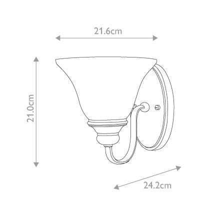 Hinkley - Zidna svjetiljka CELLO 1xE27/60W/230V