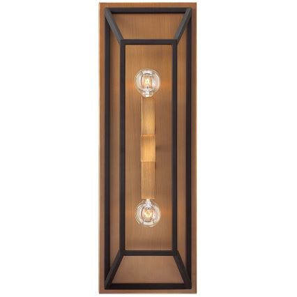 Hinkley - Zidna svjetiljka FU LIGHTON 2xE14/60W/230V smeđa/crna