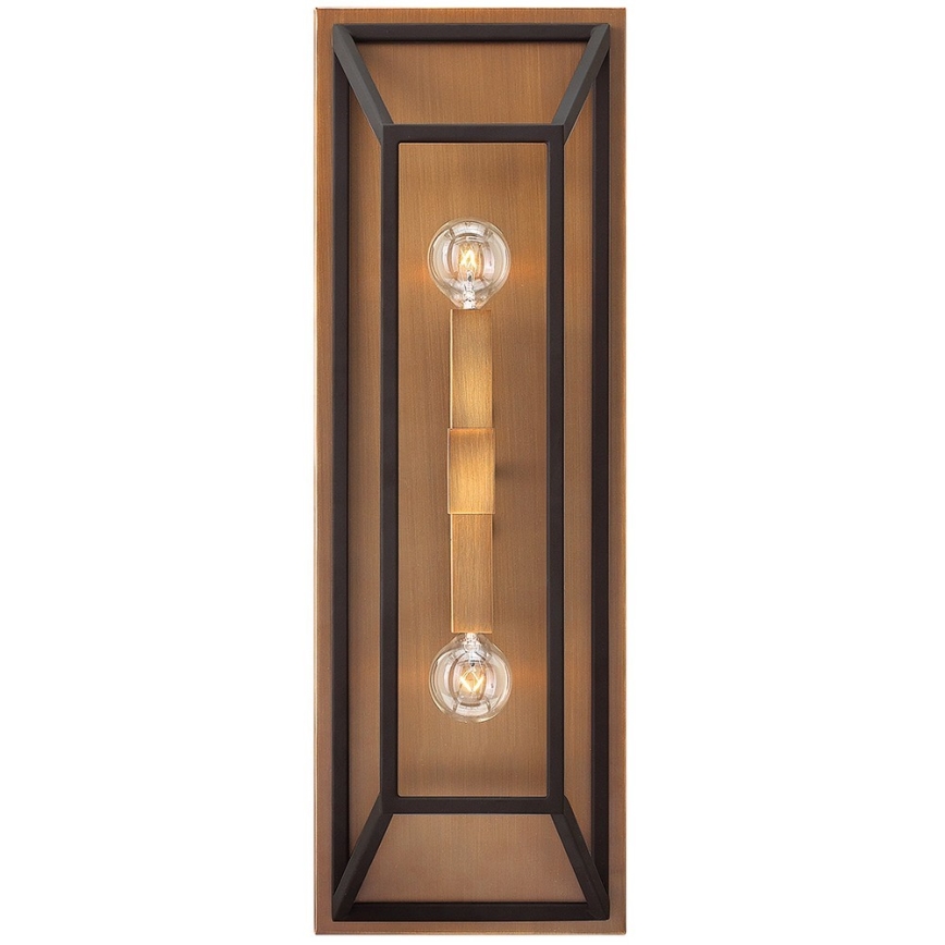 Hinkley - Zidna svjetiljka FU LIGHTON 2xE14/60W/230V smeđa/crna