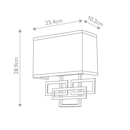 Hinkley - Zidna svjetiljka LANZA 2xE14/60W/230V mesing