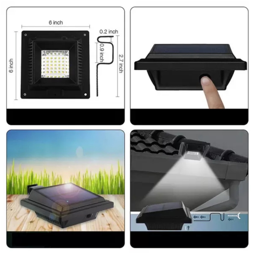 HÖFFTECH - LED solarna zidna svjetiljka sa senzorom pokreta i sumraka LED/3,7V 2000 mAh IP65