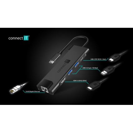 CONNECT IT CHU-8020-AN - USB-C hub 5u1